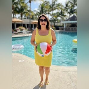 Sunny Yellow Swim Coverup Dress